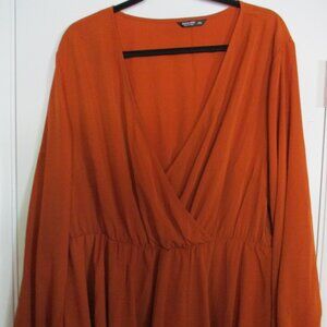 SHEIN CURVE BURNT ORANGE BLOUSE 4X